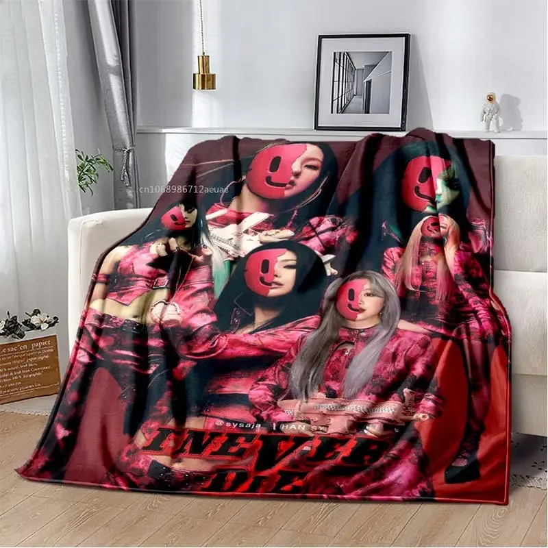 Ineve Tomboy Korean Music Girl Group (G) I-DLE Flannel Throw Blanket Ultra Soft Thin Blanket Living Room Bedroom Sofa Covers