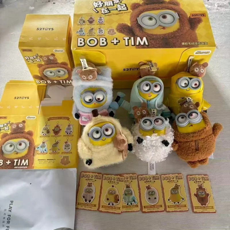 52TOYS Bob Tim Minions Better Together Series Anime Cute Cartoon Plush Figure Model Gift Box Trendy Toys For Collection Gifts - view 6