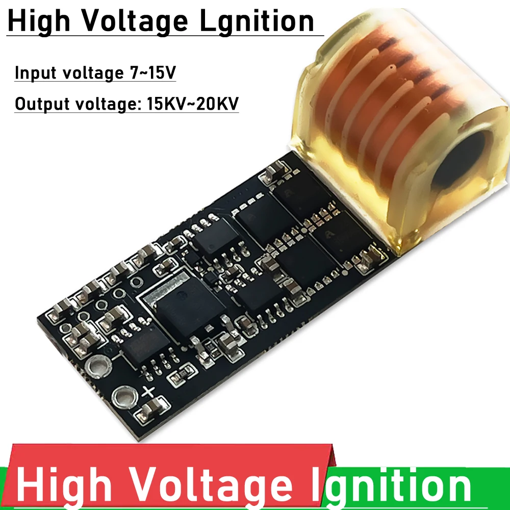 DC 12V High Voltage Ignition Module 15KV~20KV Pulse Generator Super Arc Boost Coil driver board transformer High frequency AC 