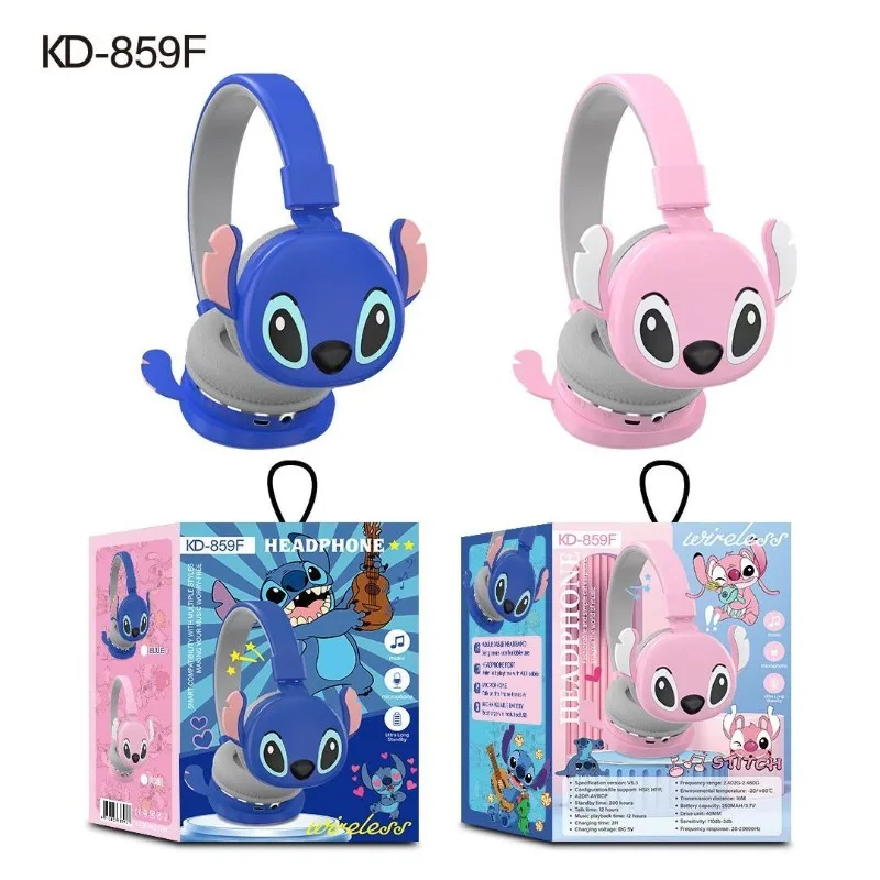 New Disney cute cartoon peripheral stitch lotso StellaLou kawaii animals cool travel head-mounted Bluetooth headset holiday gift