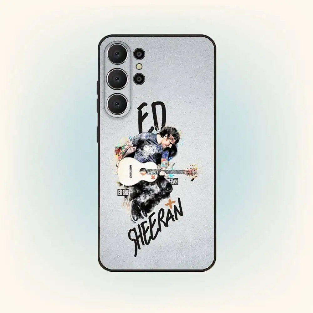 Ed s-sheeran gigs capa de telefone para samsung s25,24,23,22,30,21,10,9,ultra,plus,lite,fe capa preta macia