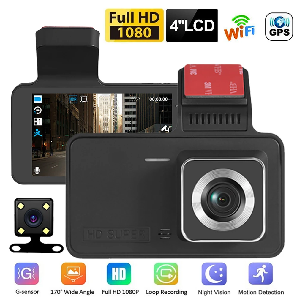 Car DVR  Dash Cam WiFi GPS Vehicle Camera Full HD 1080P Drive Video Recorder Black Box Night Vision Auto Dashcam Car Accessories