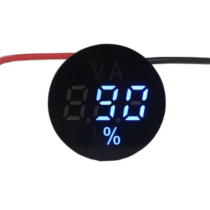 LED Display Voltmeter Volt Digital Voltage Meter Gauge Mini Battery Monitor Indicator 2/3 Wires DC 0-150V 12/24/60/96V Battery M