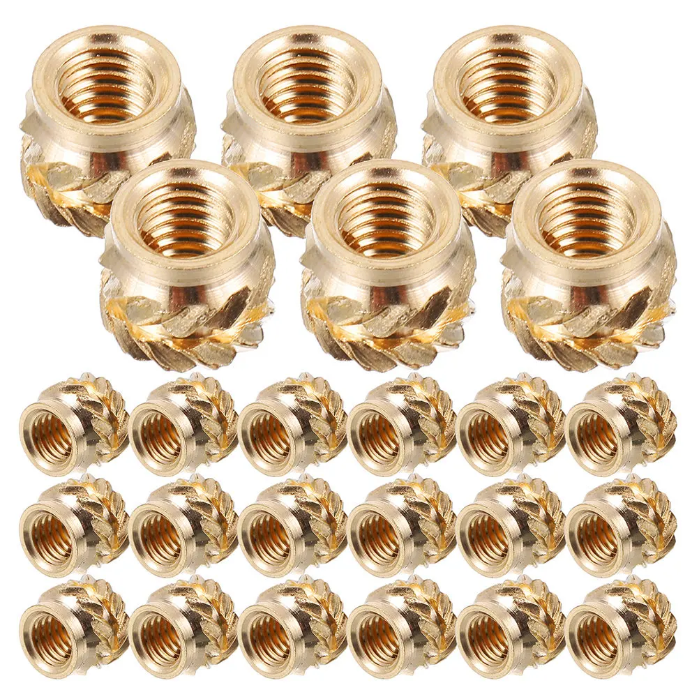 

130Pcs 3D Printing Brass Knurled Heat Set Threaded Inserts for Plastic Parts Embedment Nut Female Insert Embedment Nut