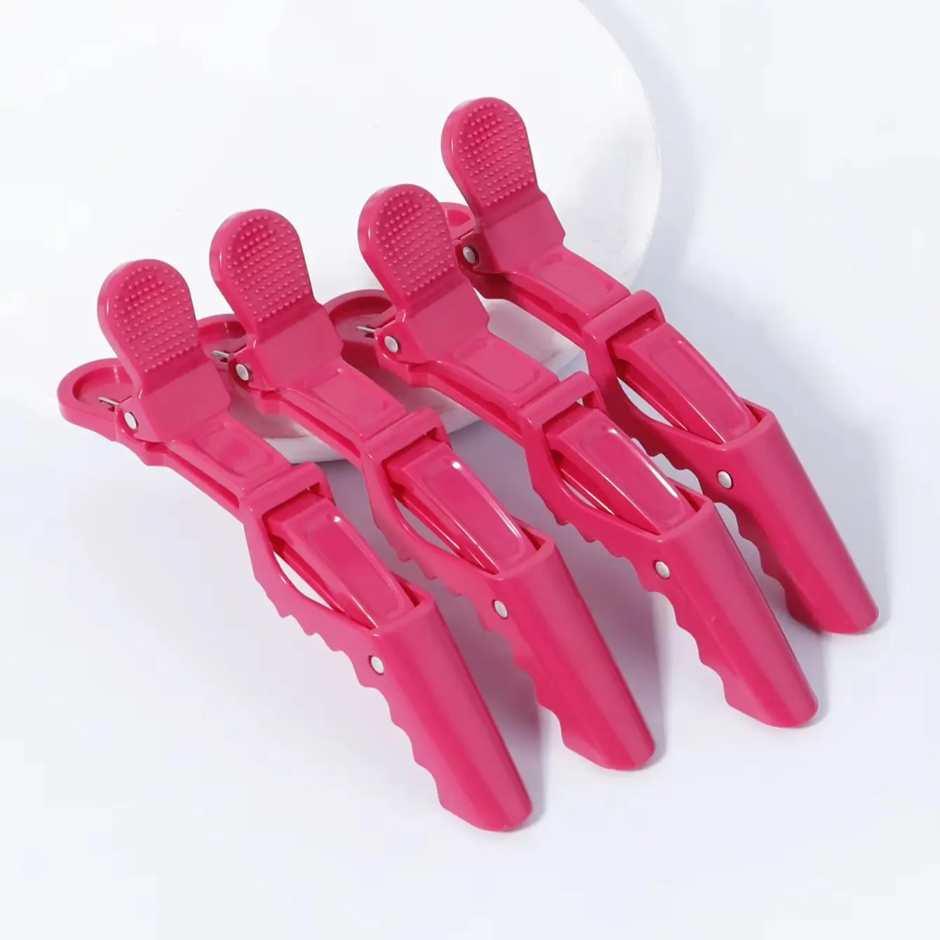 Hairdressing crocodile clip set, duckbill partition positioning clip, anti slip strong fixation, special for real hair wigs view 6