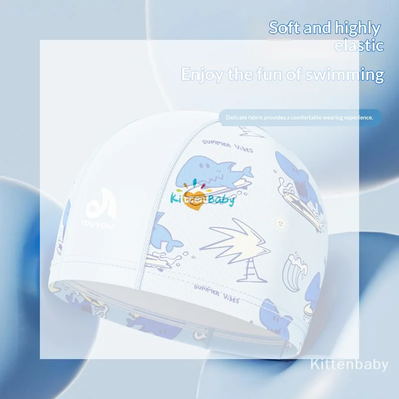 

Детская шапочка для плавания с милым принтом, мягкая дышащая тканевая шапочка для плавания для детей, мальчиков и девочек, летняя шапочка для пляжа, бассейна, аквапарка