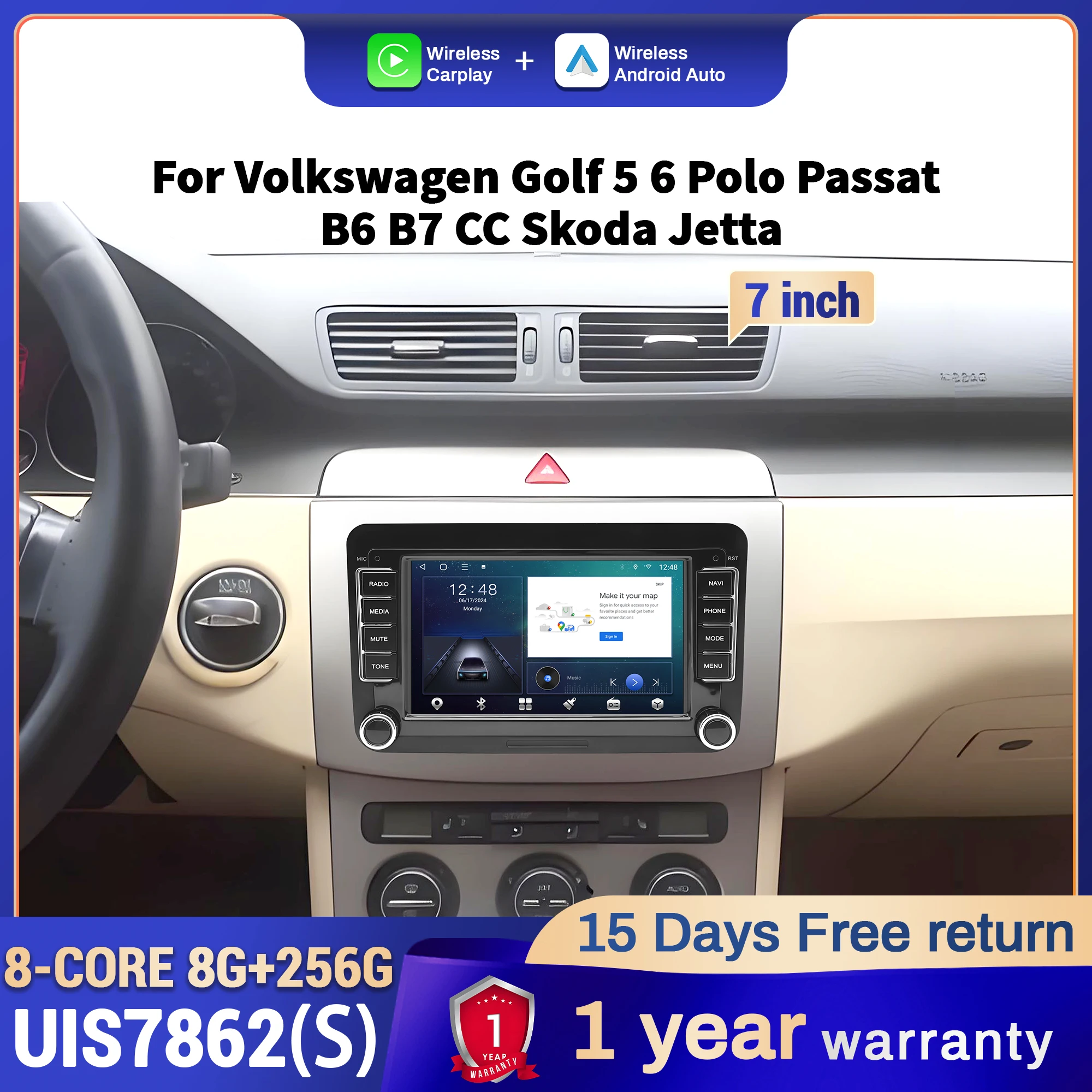 7 Inch Car Radio Fo… - image