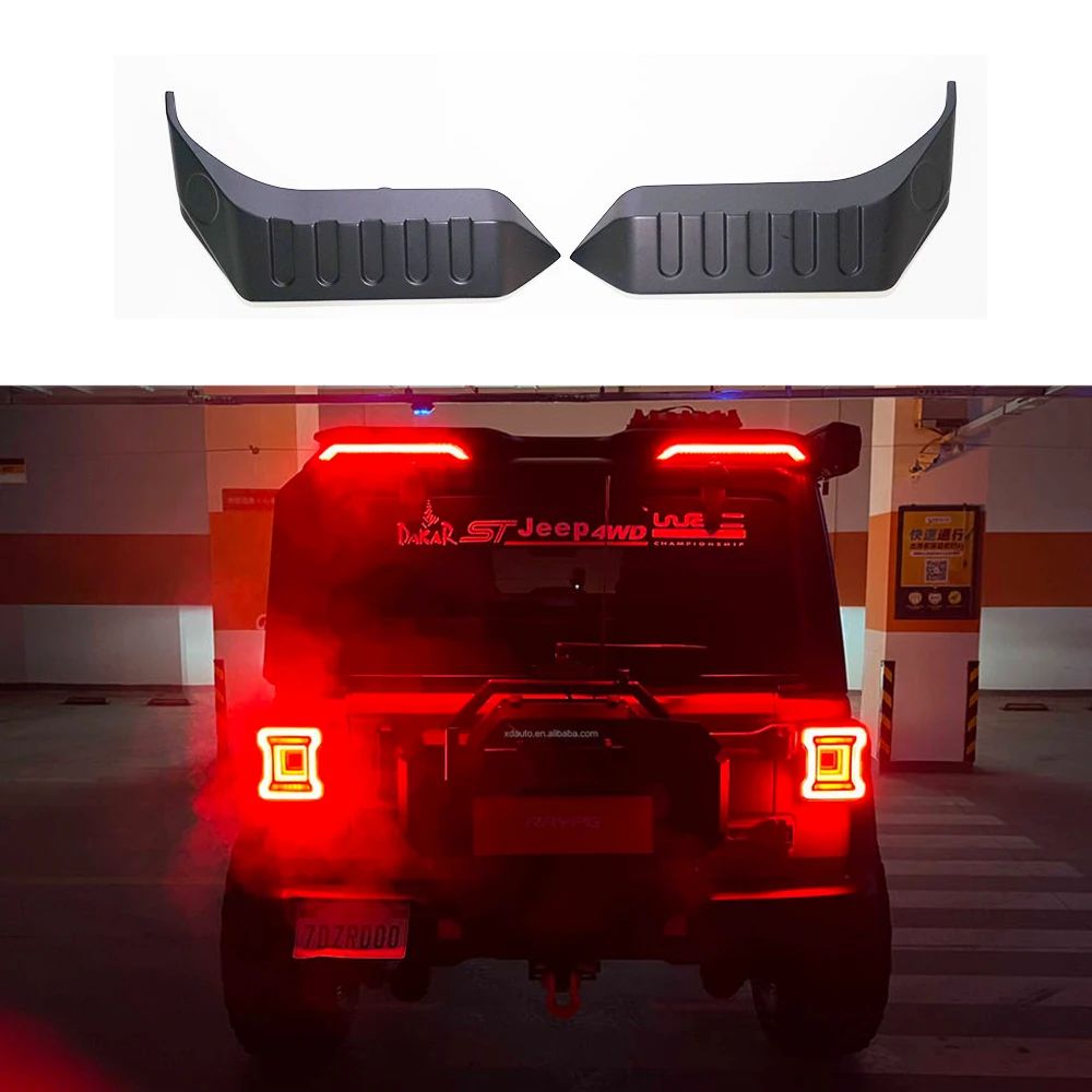 Fit For American Wrangler JK JL Rear LED Spoiler With Driving Light+ Brake Light+Reversing Light Special Vehicle Tail Wing