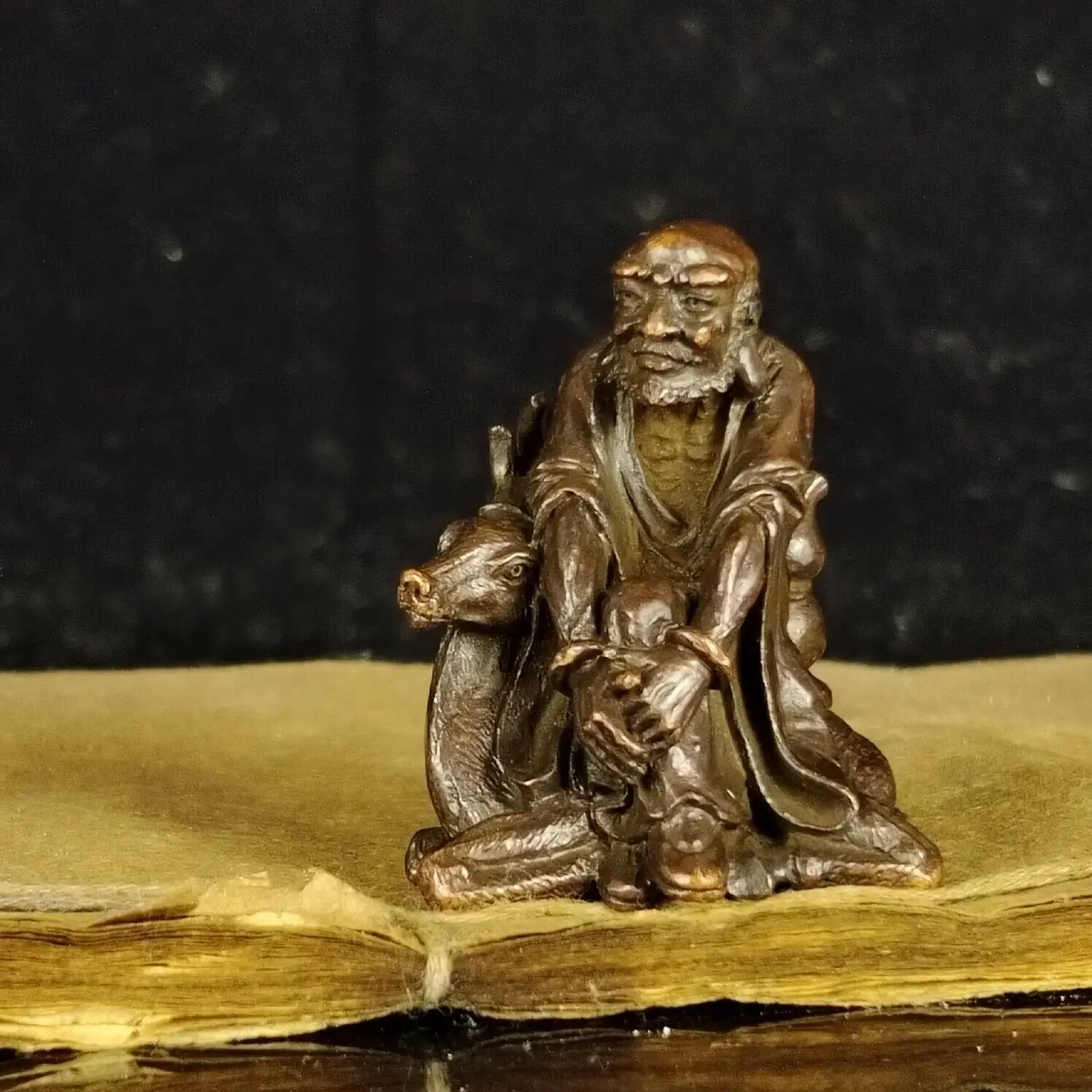 Античный бронзовый цвет, восемнадцать Луохан, олень, Луохан, чайный орнамент для домашних животных, китайский