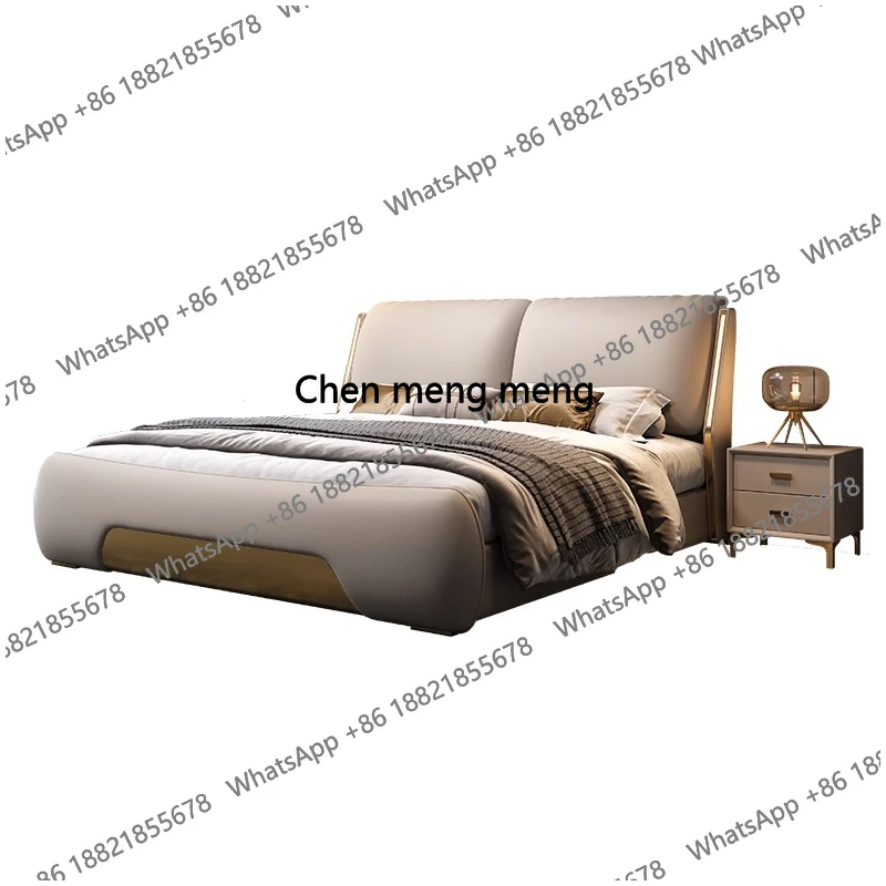 Pillows Aesthetic Bed Master Bedroom Unique Luxury Headboard Bed Double King Size Frame Letto Matrimoniale House - view 3