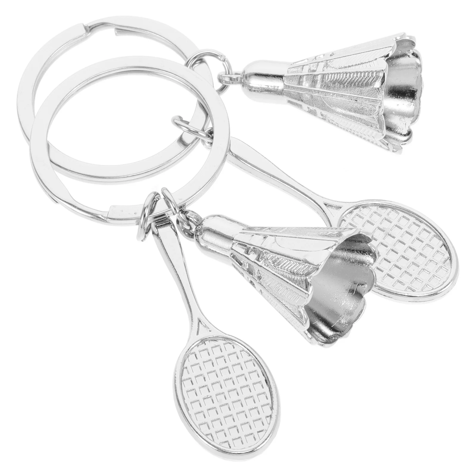 

2Pcs Badminton Keychain Unique Player Pendant Lightweight Sport Key Ring for Purse Handbag Gear Accessories Fan Souvenir Present