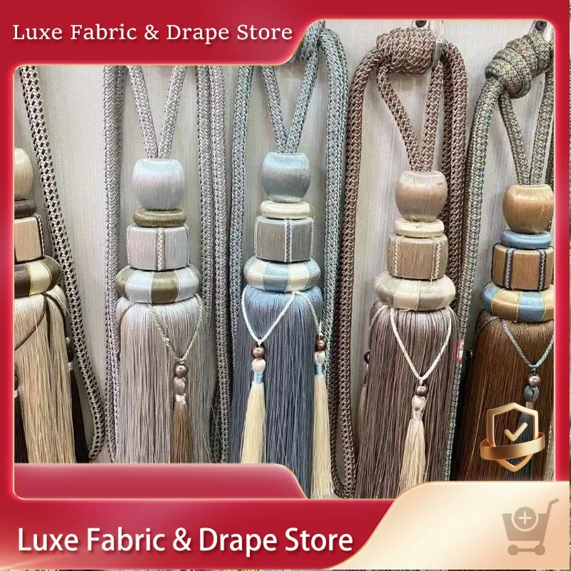

2 PCS Luxury Curtain Tassel Straps Hanging Ball Pair Set Ball Tie Tie Modern Living Room Decoration Hanging