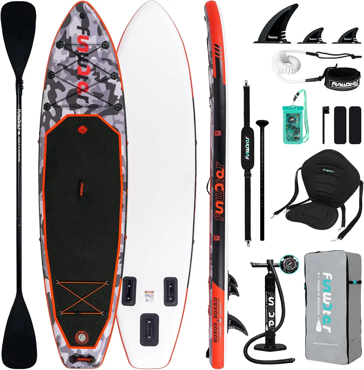 Inflatable Stand Up Paddle Board with Beginners SUP Accessories | 10'6''/11'/11'6 SUP,Anti-Slip EVA Deck,Versatile Yoga/Family