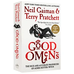 Good Omens Neil Gaiman Michael Sheen, Teen English in books story, fantasy novels 9780060853983