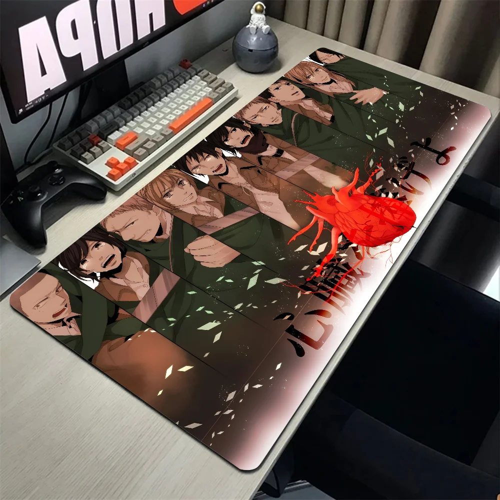 Anime Attack on Titan Mousepad Mouse Mat Desk Mat With Pad gaming accessories Prime Gaming XXL Keyboard Pad Stitch Padding Mat