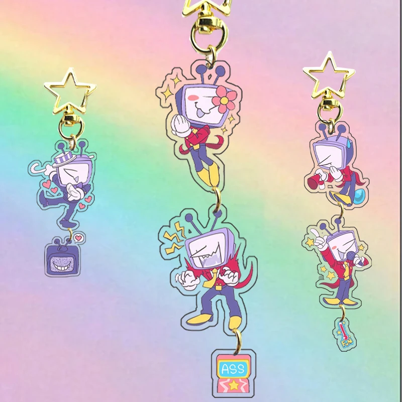 

Merchandise Acrylic Cartoon Keychain for Deltarune Tenna Adorable Anime Pixiv Backpack Pendant Classic Decoration Cute Gift