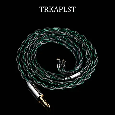 TRKAPLST-35 in-ear headphone cable, compatible with 0.782-pin MMCX, TRSDual3.5 interfaces, suitable for in-ear and over-ear head