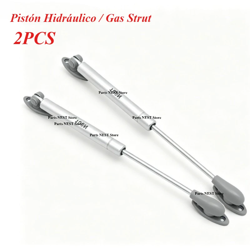 2PCS Pneumatic Stop Support Rod Cupboard Furniture Hinge Spring Stay Holder Rack 100N Cabinet Gas Lift Support Hydraulic Hinge