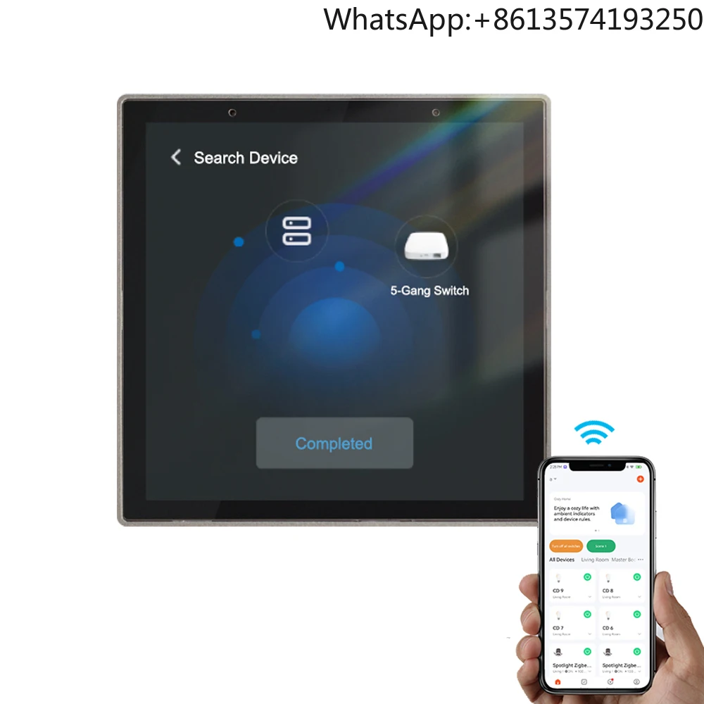 

2024 Smart Home Multi-functional Touch Screen WiFi Zigbee Panel 4 Inches Central Control with Built-in Alexa Voice Control