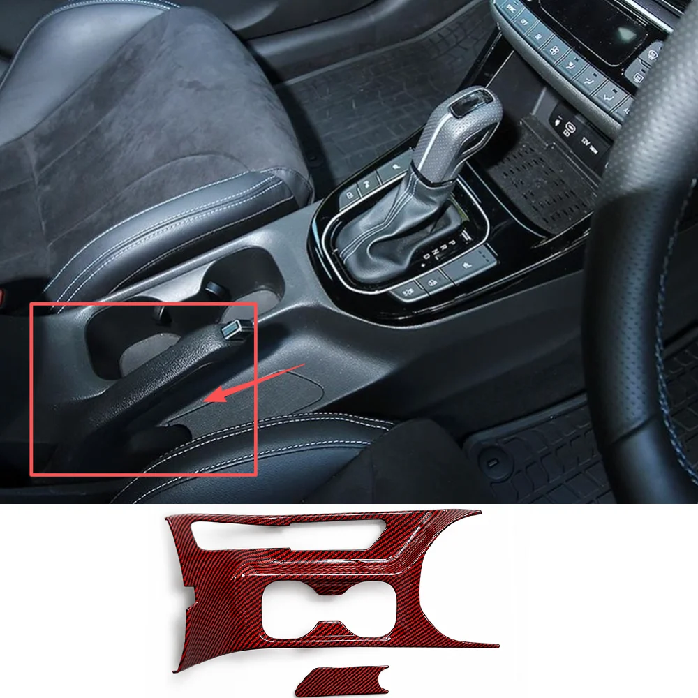 For Hyundai I30 / I30N 2017-2025 LHD ABS Cup Holder Frame Guard Cover Handbrake Automobile Interior Fitting Accessories