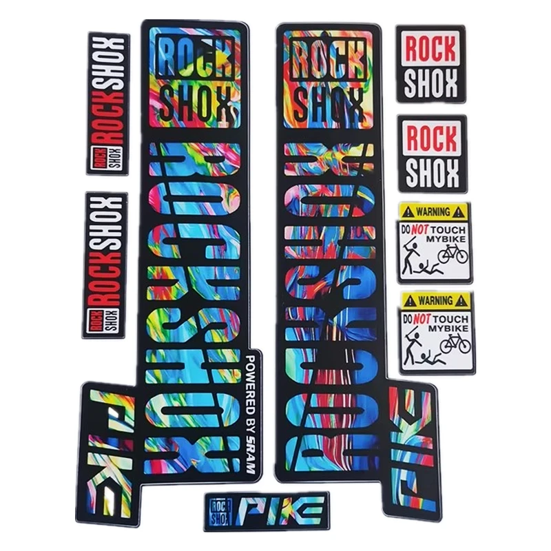 AliExpress ROCKSHOX Front Fork Decals Bicycle MTB Road Rock Shox PIKE Stickers Bike DIY Racing Cycling Protect Colorful Film Kit