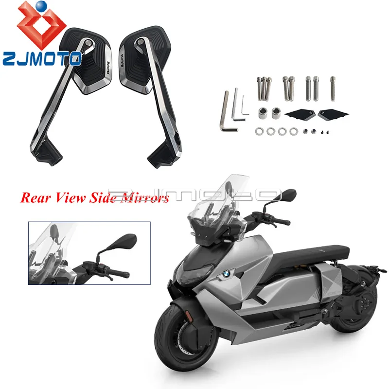 Side Rear View Mirrors Black Aluminum Anti-Rust Structure Adjustable Excellent Visibility For BMW F Series G Series K Series