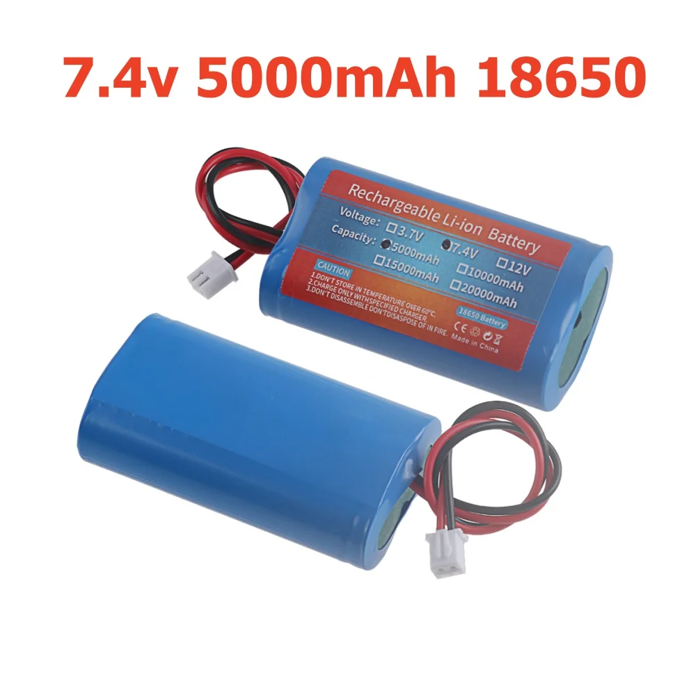 7.4V 3000mAh/5000mAh Rechargeable Battery 18650 2S2P Batteries For Bluetooth speaker,Solar light,Monitor+Protective board