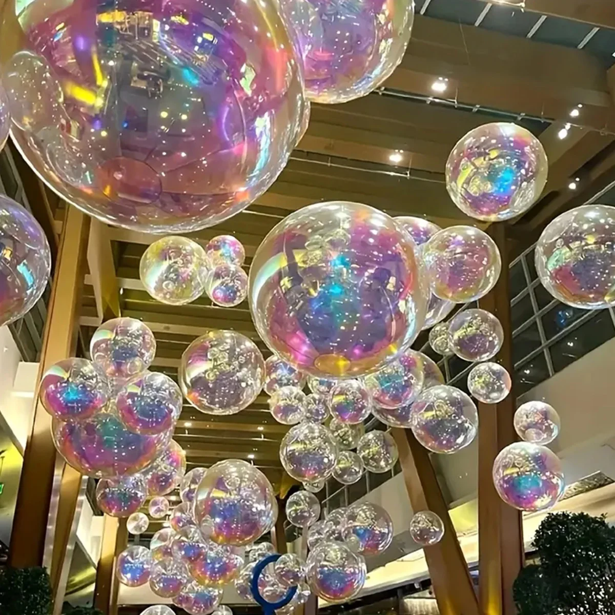 10 Stück Bunte 10 Zoll 4D Runde Aluminiumfolienballons für Hochzeiten, Geburtstage, Feiertage und Funkelnde Partydekoration – Detail 4