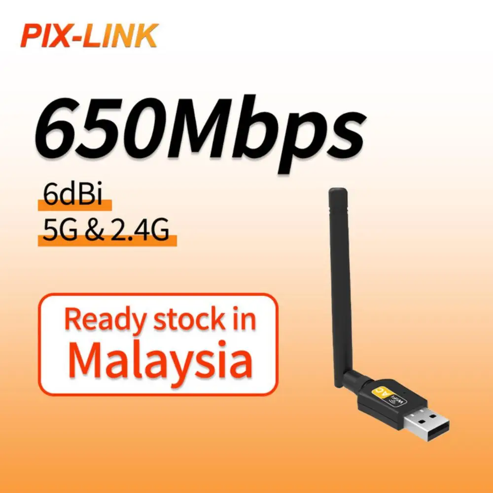 UAC08D 650Mbps Dual Band WiFi Adapter,Free Driver,Receivve/Lanuch Mode,Universal Compatibility,Smoother Internet Speed