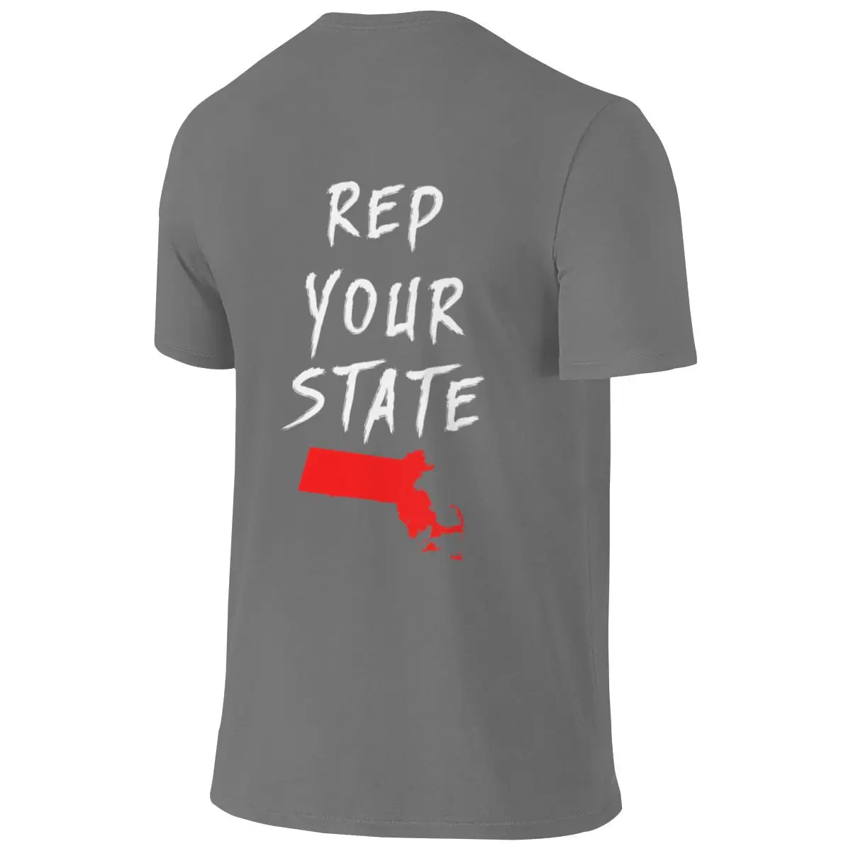 REP YOUR STATE MASSACHUSETTS Delicate Reversible T-shirt Sweet-Cool Vibe Simple And Elegant Short Sleeve