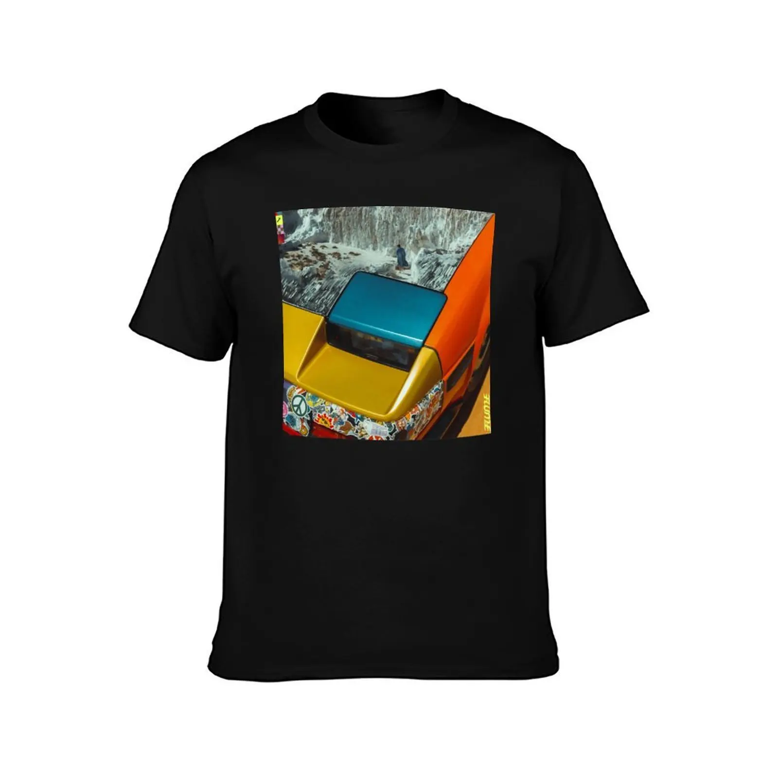 Flume Mixtape T-Shirt, Summer Casual Cotton Tee, Oversized Streetwear Tops, Vintage Graphic Print, Loose Fit Short Sleeve