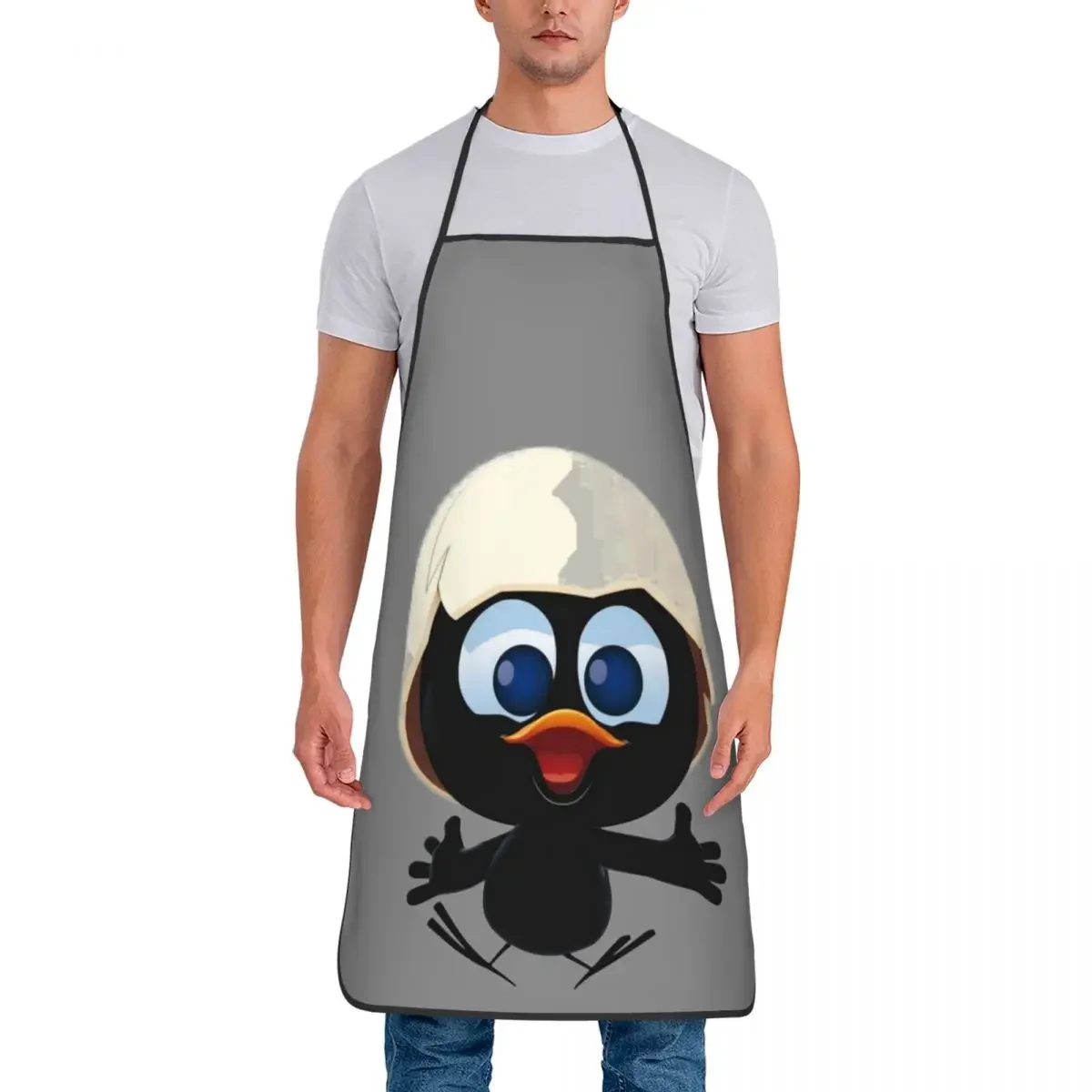 Unisex Cute Calimero Apron Adult Women Men Chef Tablier Cuisine for Cooking Kitchen Animation Kalimaro Kitchen Baking