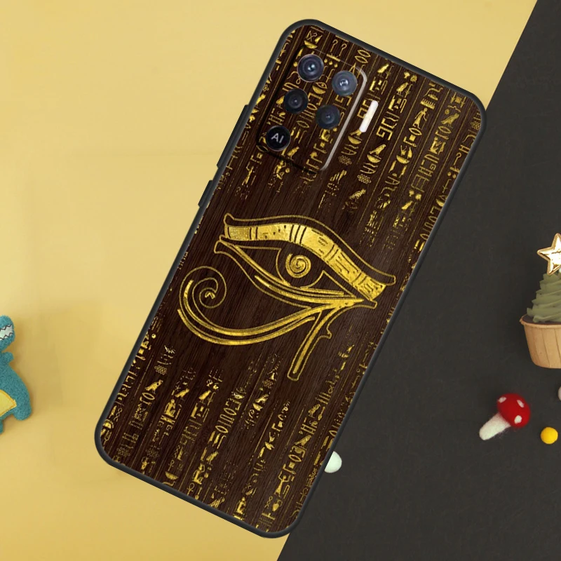 Sacred Eye of Horus Egypt Fresco Case For OPPO A16 A76 A96 A98 A78 A58 A5 A9 A15 A17 A77 A52 A72 A53S A57S A94 A74 A54 Cover