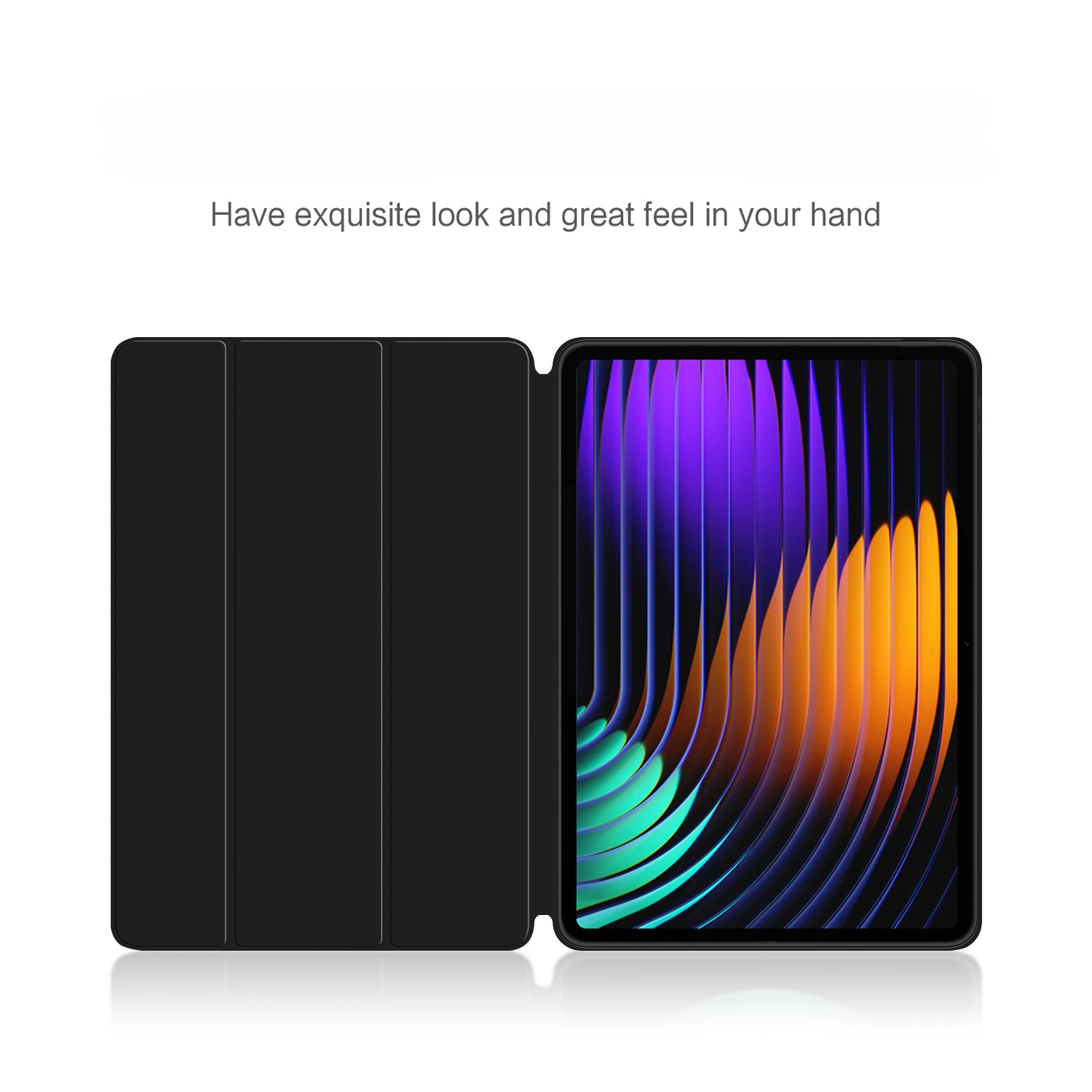 Para xiaomi mi pad 7 pro tablet capa protetora tpu caso macio três dobras capa de couro