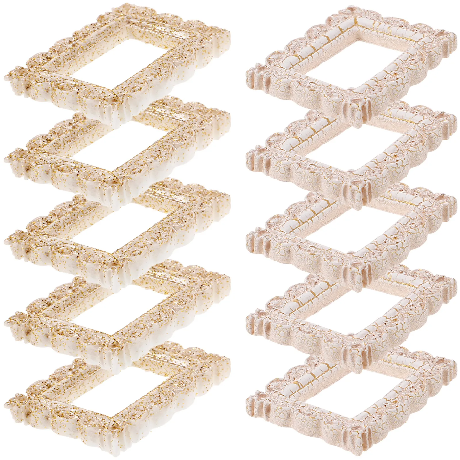 

10 шт. миниатюрных фоторамок в винтажном стиле, аксессуары для рукоделия из смолы, маленькие рамки для фотографий для украшения чехлов для телефонов, DIY