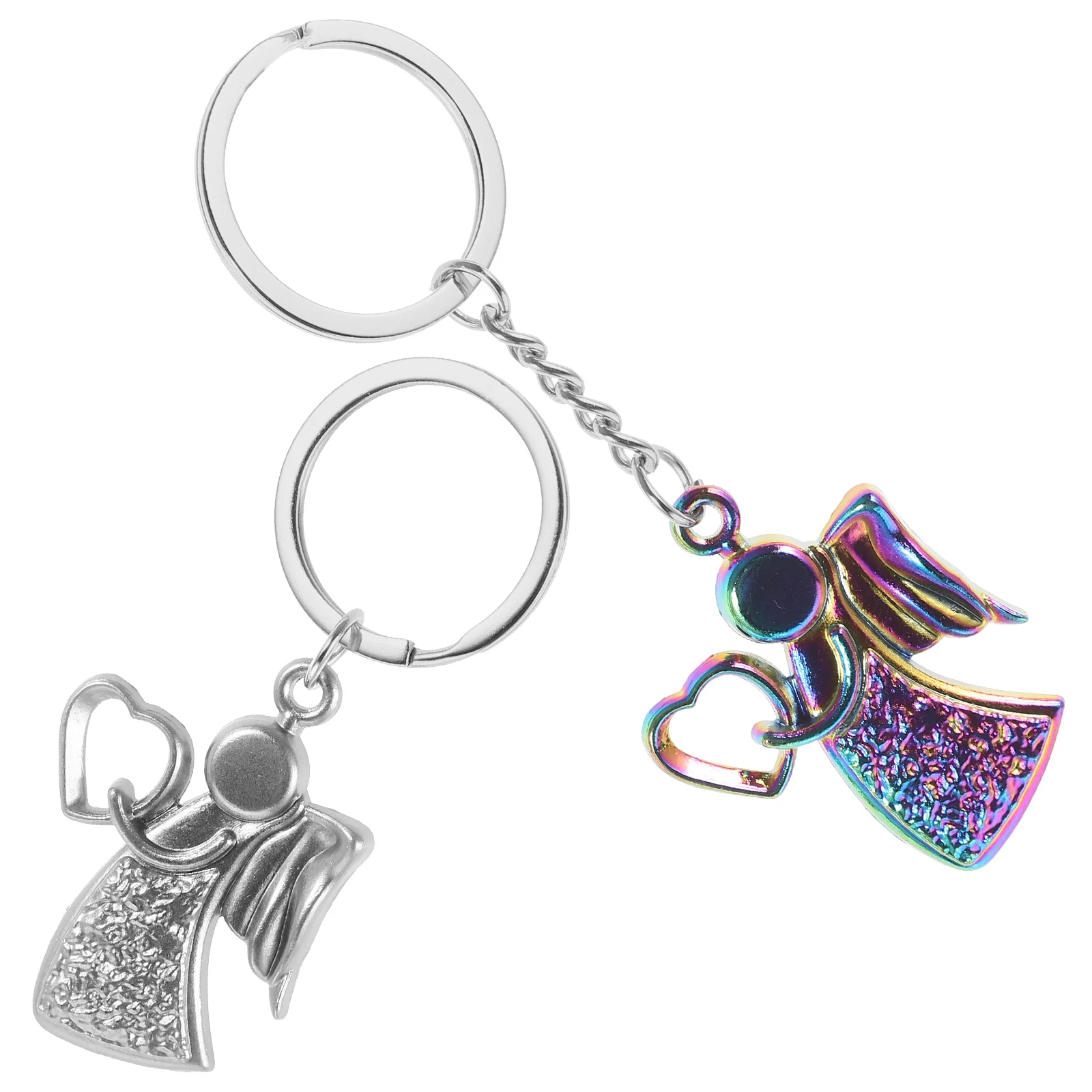 

2pcs Angel Keychains Zinc Alloy Rust Resistant Bag Gifts Baptism Party Decorations Wedding Favors Graduation Ceremonies