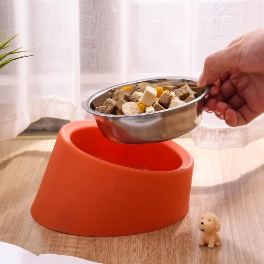 Stainless Steel Detachable Bowls with Sturdy Holder Ergonomic Raised Dog Feeder Perfect for Healthy Eating & Stylish Home Decor