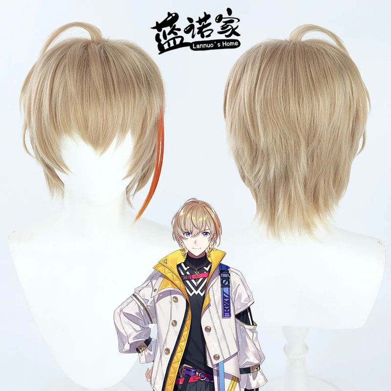 

Virtual YouTube Vtuber Kanade Izuru Cosplay Wig Halloween Carnival Party Props Synthetic Hair Heat Resistant Fiber + Wig Cap