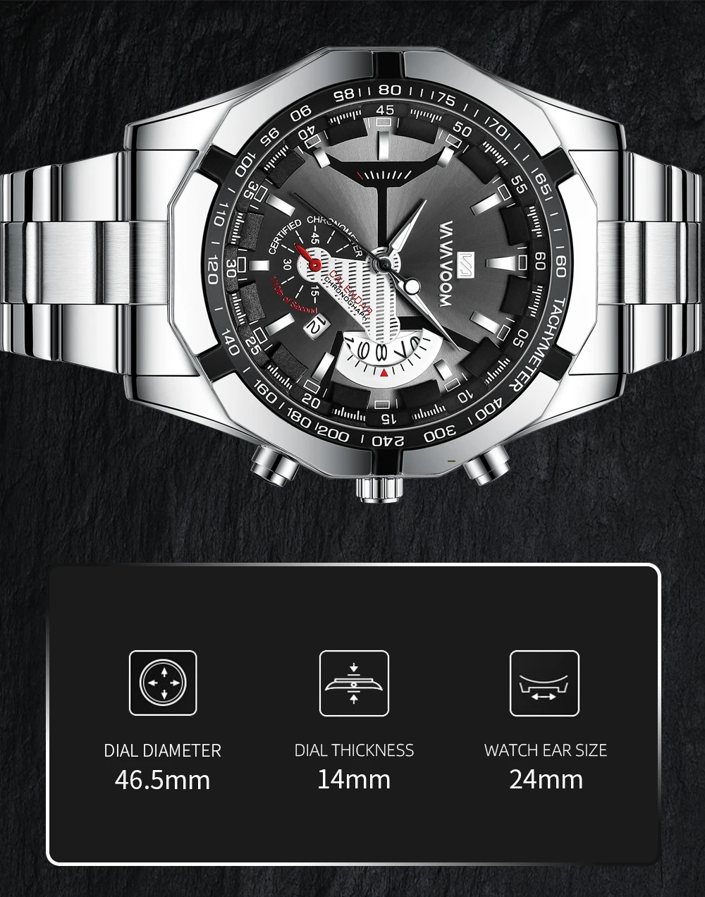 VA VA VOOM Relogio Masculino Watch Men Square Mens Watches Top Brand Luxury Golden Quartz Stainless Steel Waterproof Wrist Watch