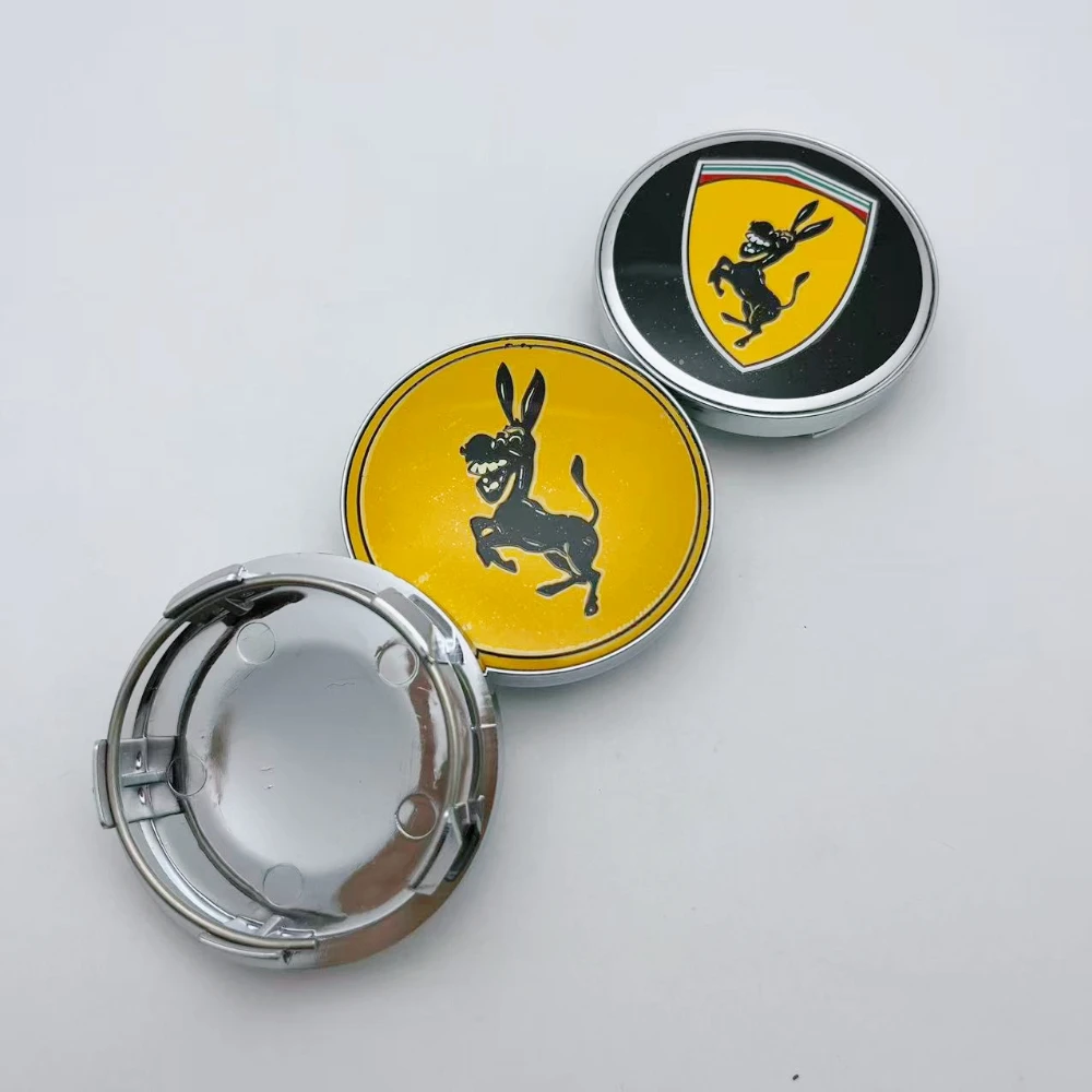 

4pcs Donkey Logo Emblem Badge Car Wheel Center Caps 58mm 54mm Rim Hub Center Dust Cover Wheel Hubcaps Car Styling Accessories