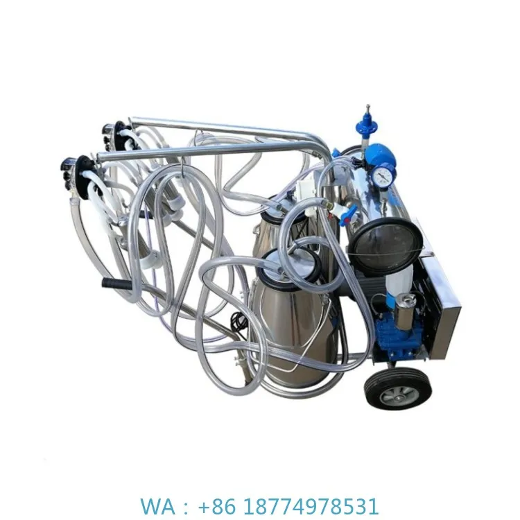 

Насос для доения коров Цена на трубопровод Контейнер для молока Автоматическая мобильная механическая вакуумная доильная машина для коз и овец