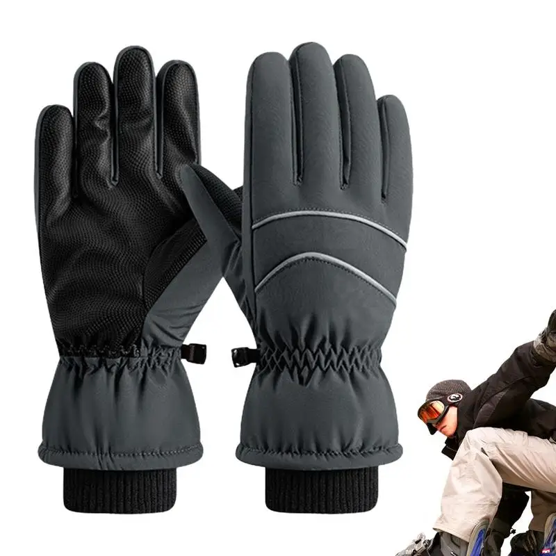 

Waterproof Ski Gloves Flexible Thickened Waterproof Winter Gloves Adjustable Wear-Resistant Winter Supplies For Bicycles Bikes