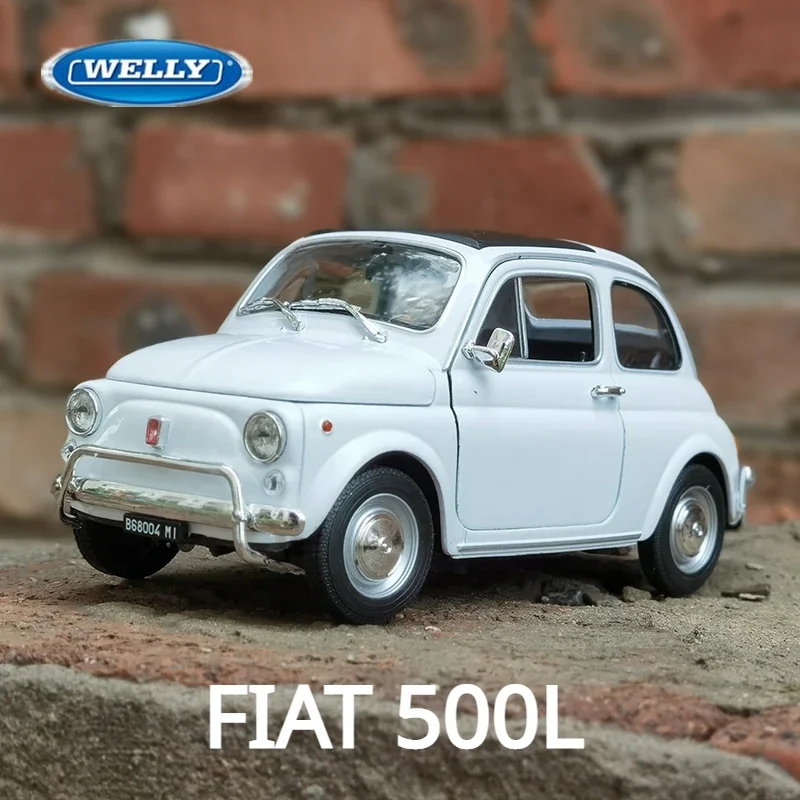 

Модель автомобиля WELLY 1:18 FIAT 500L из сплава, литая металлическая Игрушечная модель автомобиля, классическая модель автомобиля, коллекционная имитация высокого качества, детские игрушки, подарок