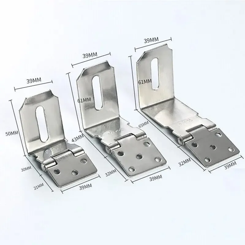 1 Set Stainless Steel Padlock Clasp Gate Hasp Staple Door 90 Degrees Latches Lock Shed Latch Household Burglar-proof Hardware