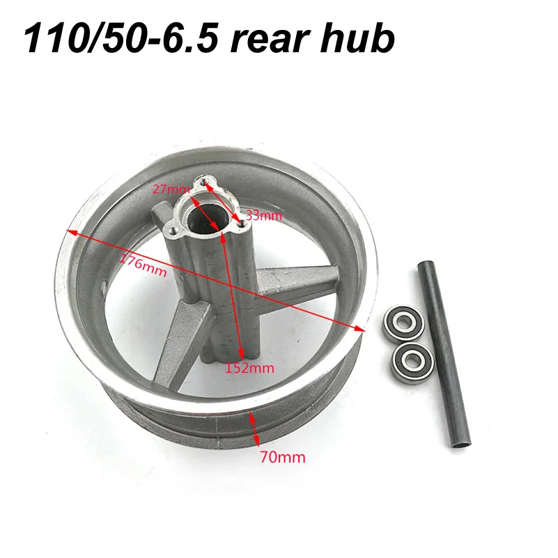 110/50-6.5 rear hub 90/65-6.5 Front Hub Pocket Bike Aluminum Wheel for Pocket Bike 47cc 49cc Motorcycle Part Rim