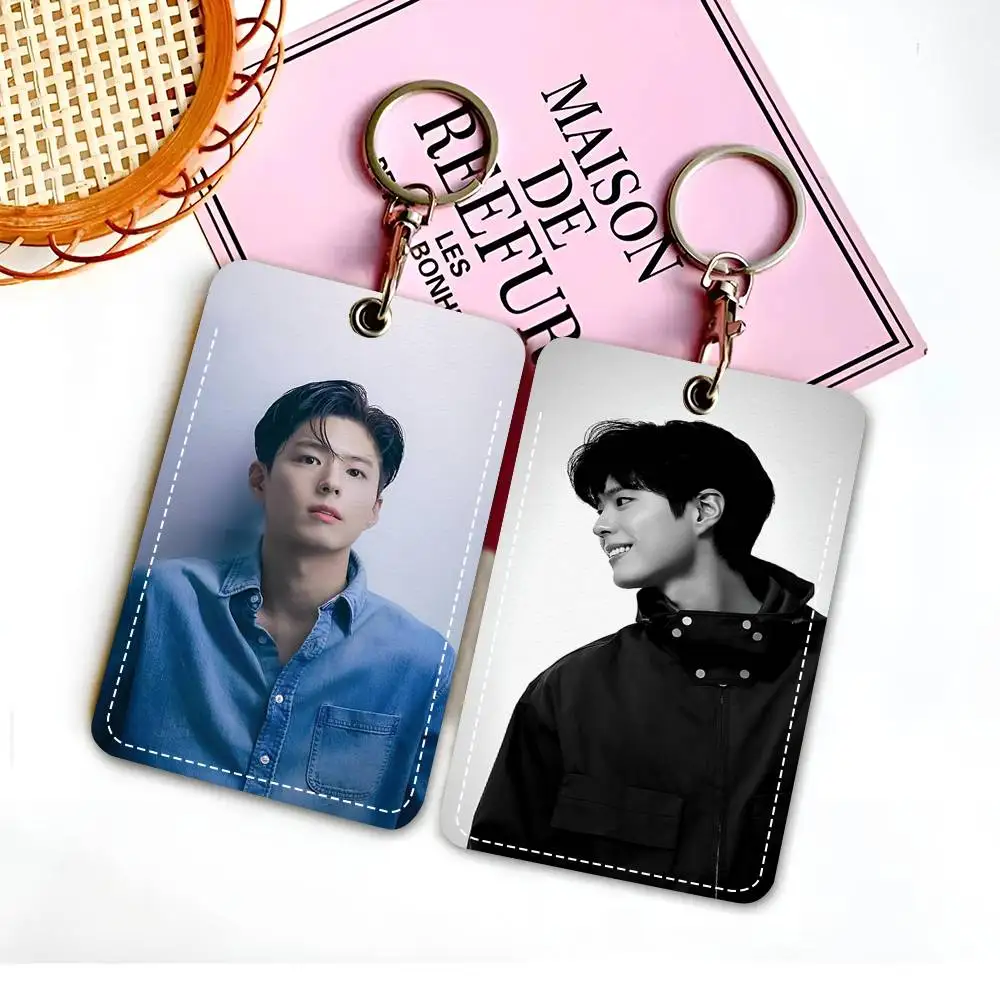 Korean Actors Park Bo Gum Card Holde Applicable To Credit Cards Bus Card Soft Leather Rectangular Keychain Protective Cover