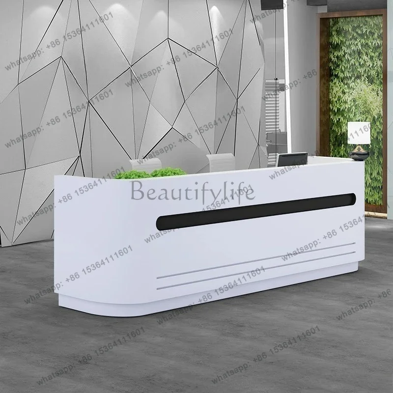LJY Home Counter Store Beautician Reception Counters Lectern For Church Corner Reception Desks Table Makeup Desk Customer Center