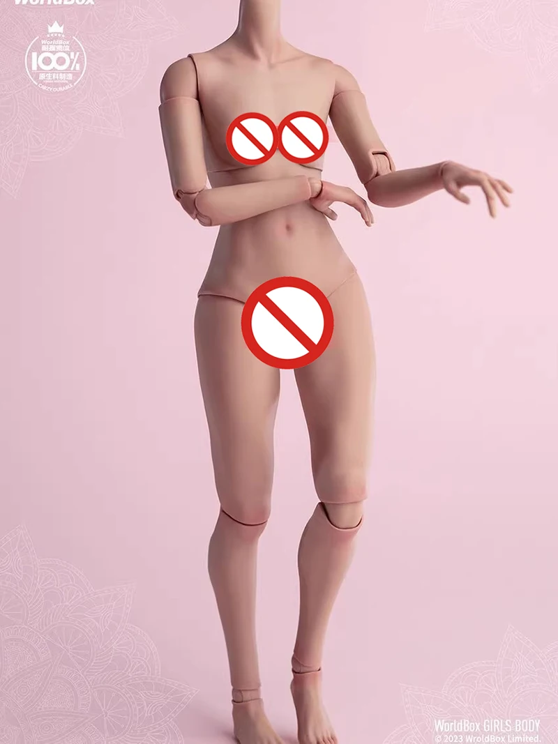 Worldbox AT203 1/6 Model Girl Flexible Joint Body 28.4cm Long Legs Female Soldier Pale Light Tan Small Bust Action Figure
