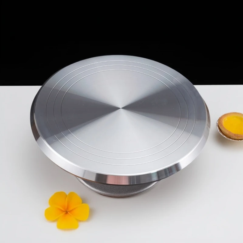 

10/12inch - 360° Rotating Cake Turntable - Premium Aluminum Alloy - Stable Non-Slip Base for Cake Decorating, Icing & Baking