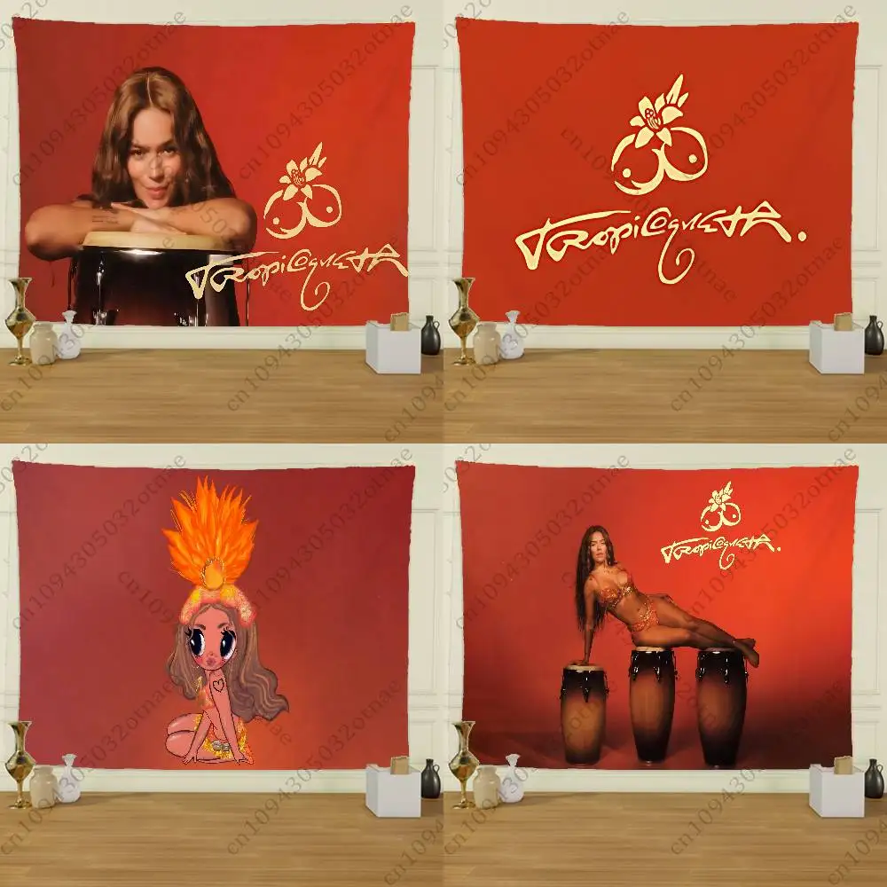 

K-Karol G Tropicoqueta Flag Tapestry Creative Pattern Photo Living Room Wall Art Decor Party Outdoor Decorate Banners